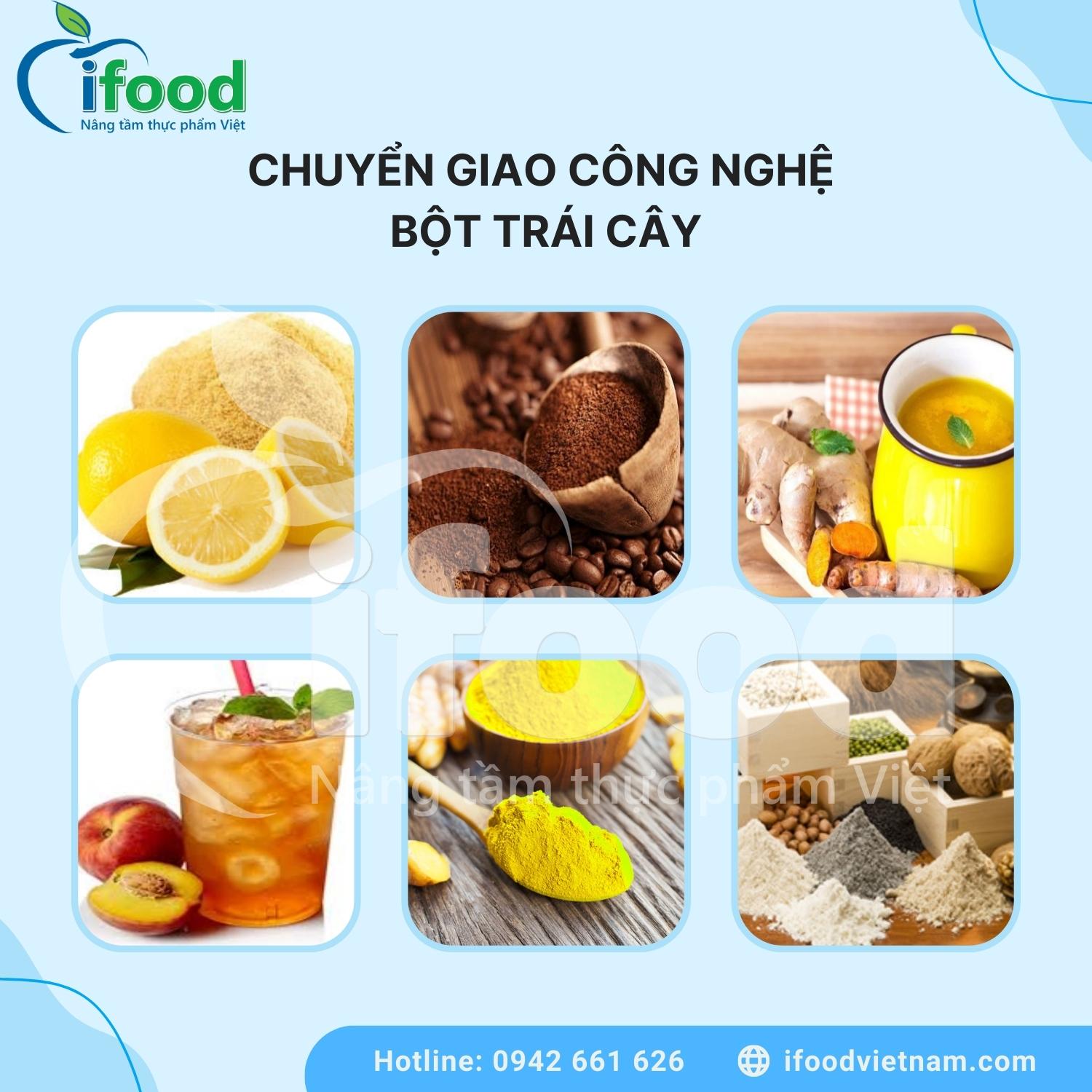 Chuyển giao công nghệ bột trái cây - rau củ