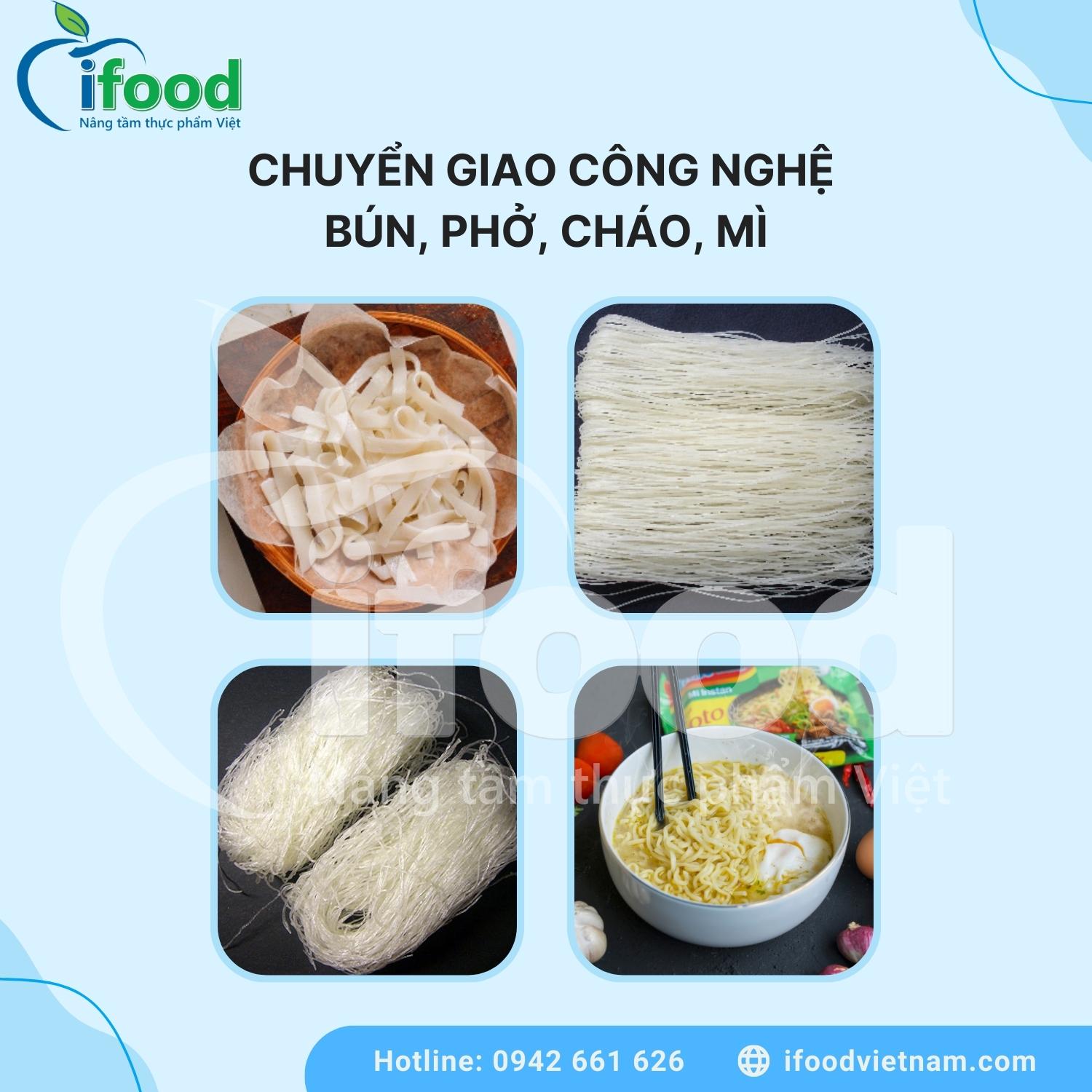 Chuyển giao công nghệ Bún - Phở - Cháo - Mì