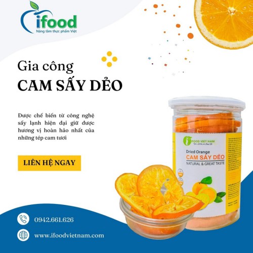 Công đoạn xếp cam sấy dẻo Ifood Việt Nam