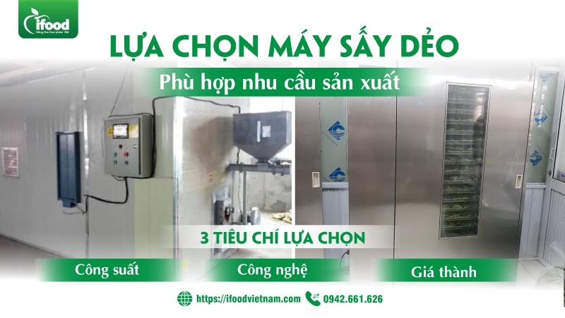 tiêu chí lựa chọn máy sấy dẻo trái cây phù hợp