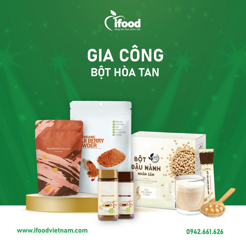 Gia công bột hoà tan