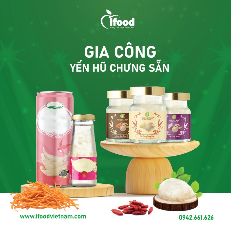 Gia công yến hũ chưng sẵn