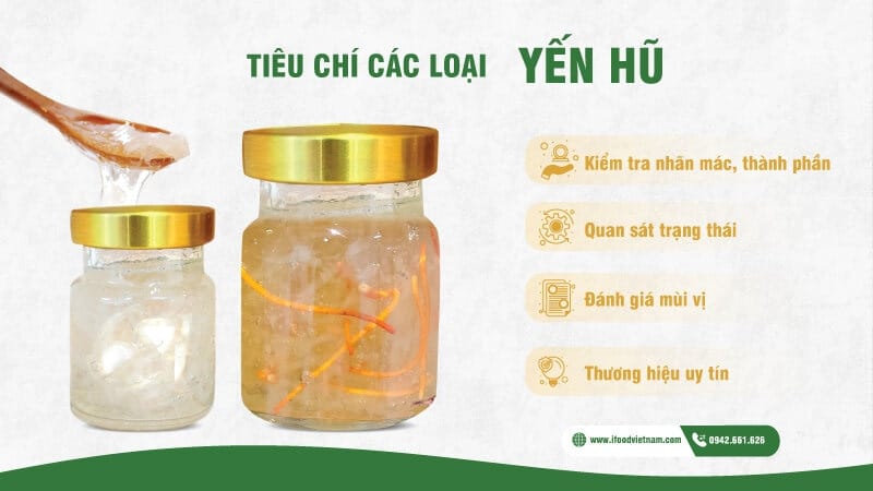 tiêu chí lựa chọn yến hũ