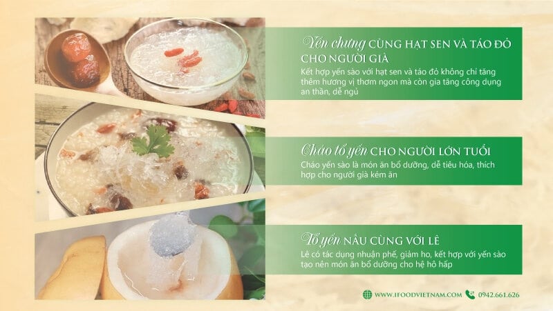 Cách sử dụng yến sào cho người già 