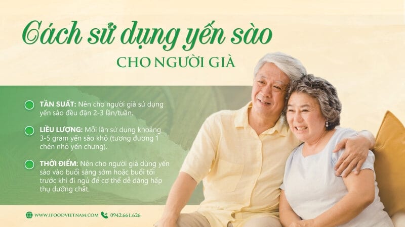 cách sử dụng yến sào cho người già