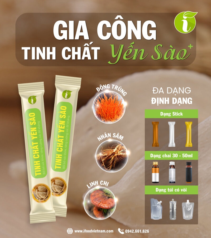 gia công tinh chất yến sào