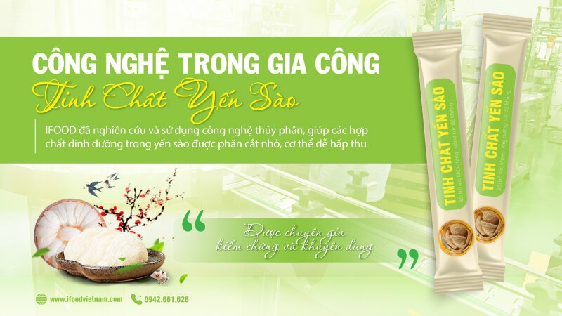 công nghệ gia công tinh chất yến sào