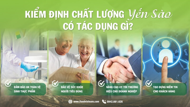 kiểm định chất lượng yến sào có tác dụng gì