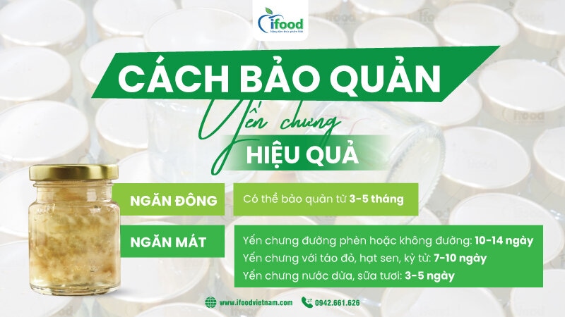 cách bảo quản yến chưng hiệu quả