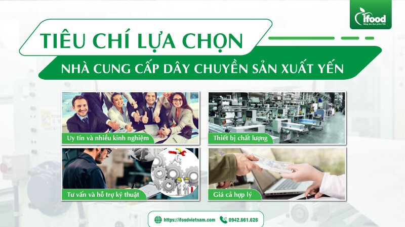 chi phí đầu tư dây chuyền sản xuất yến hũ