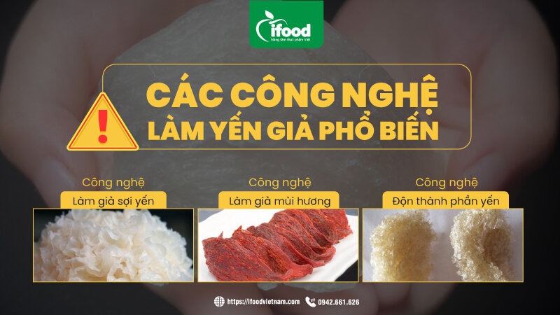 các công nghệ làm giả tổ yến hiện nay