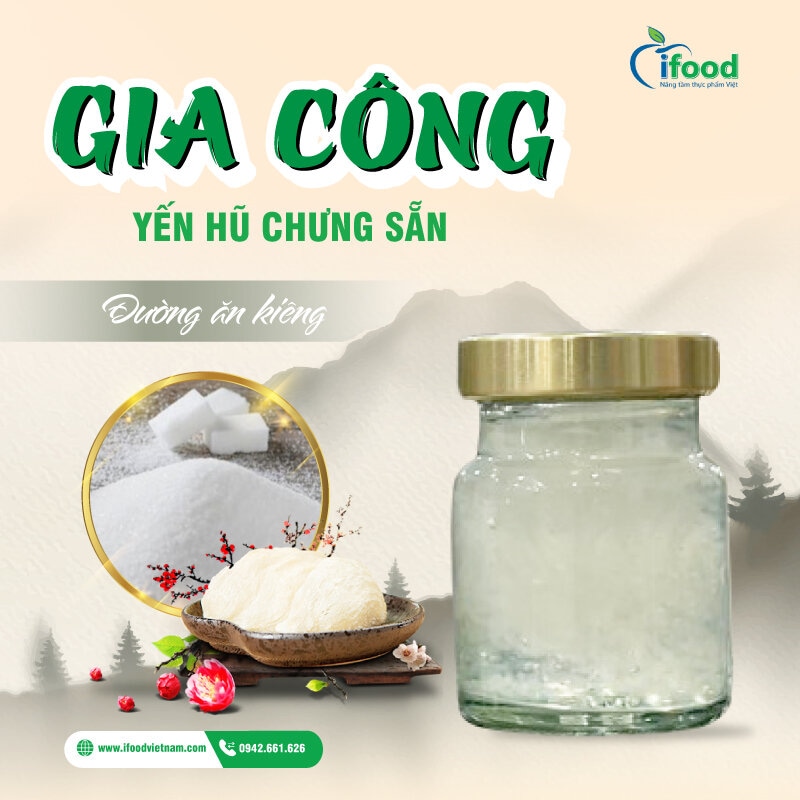 gia công yến chưng đường ăn kiêng