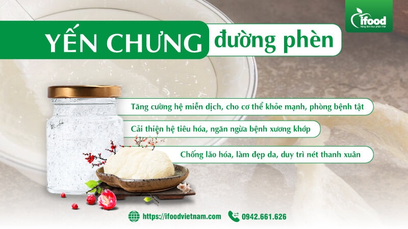 công dụng yến hũ chưng đường phèn