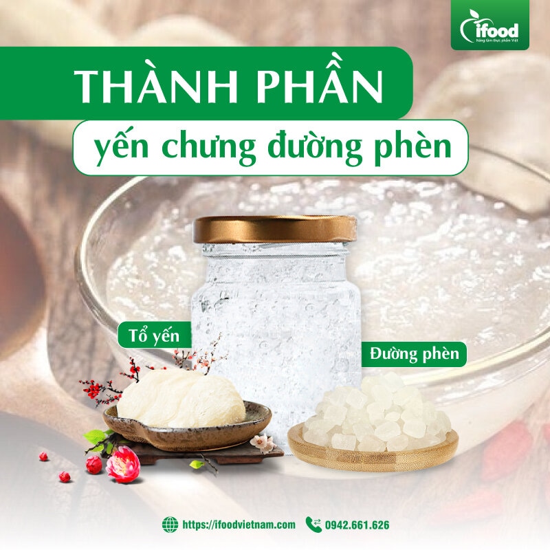 thành phần yến chưng đường phèn