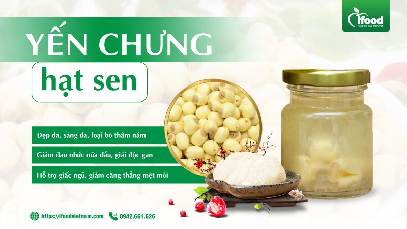 công dụng của yến chưng hạt sen