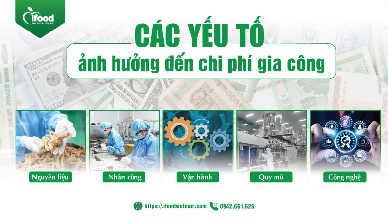 các yếu tố ảnh hưởng đến chi phí gia công thực phẩm