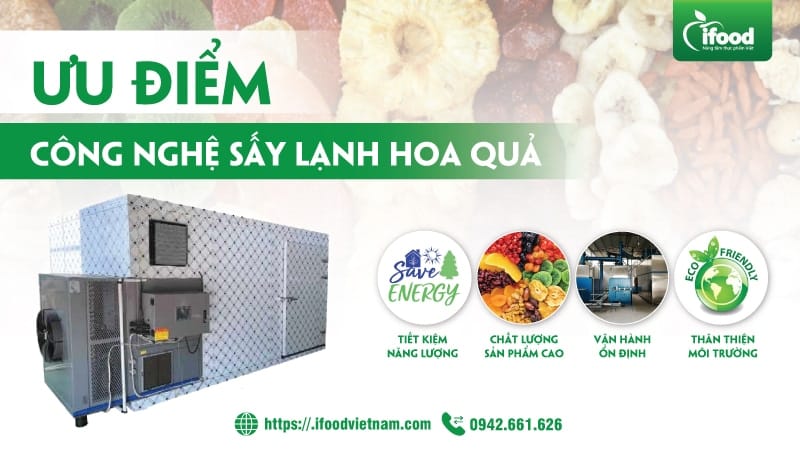 Ưu điểm của công nghệ sấy lạnh hoa quả