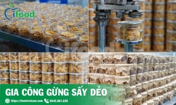 dự án gia công gừng sấy dẻo IFood Việt Nam