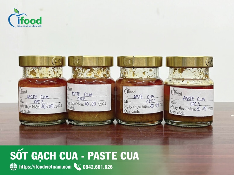 gia công sản xuất sốt gạch cua paste cua