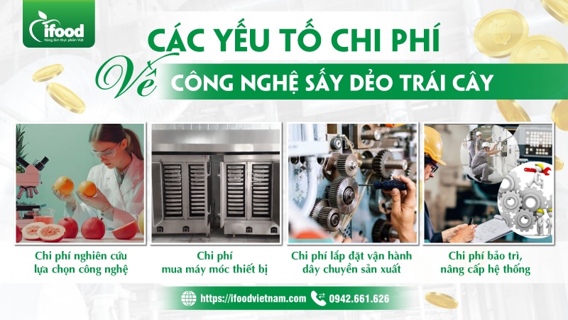 Chi phí đầu tư công nghệ sấy dẻo trái cây