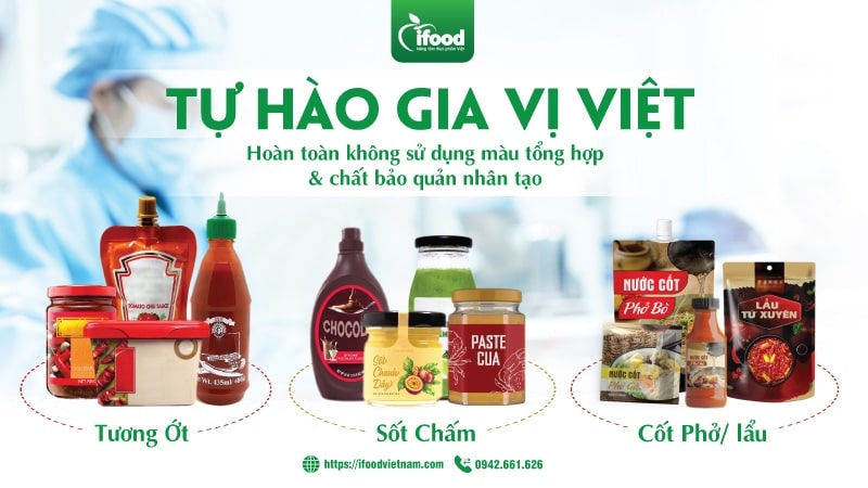 quy trình gia công sản xuất gia vị sốt chấm tại IFood