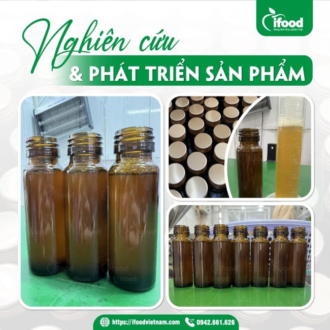 Quy trình gia công nước đông trùng collagen tại IFood Việt Nam