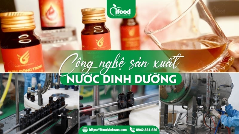 Công nghệ gia công nước đông trùng collagen